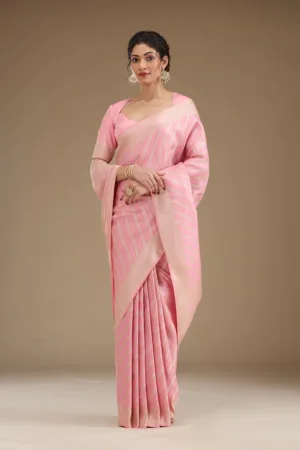Pink Zariwork Silk Saree