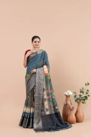 Shahi Rani Madhubani Saree