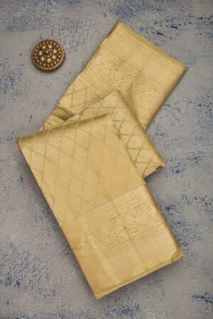 Beige Zariwork Pure Silk Saree