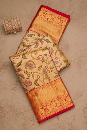 Gold Zariwork Pure Silk Saree