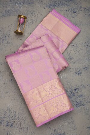 Lavender Zariwork Pure Silk Saree