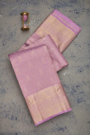 Lavender Zariwork Pure Silk Saree