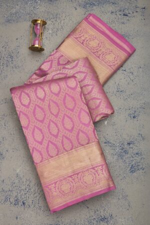 Lavender Zariwork Pure Silk Saree
