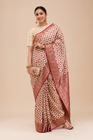 Maroon Zariwork Silk Saree