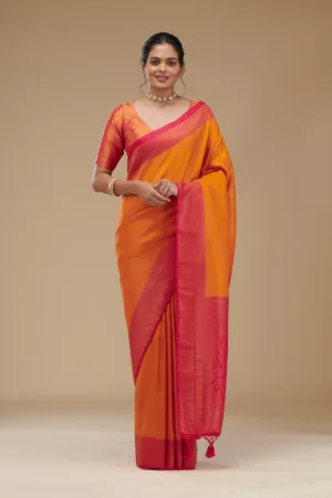 Mustard Zariwork Art Silk Saree