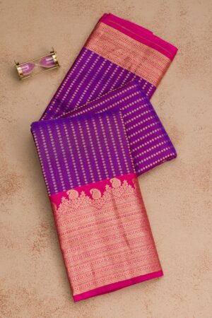 Purple Zariwork Pure Silk Saree