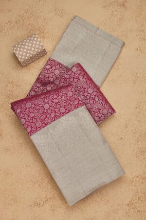 Wine Zariwork Pure Silk Saree