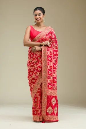 Red Zariwork Banarasi Saree